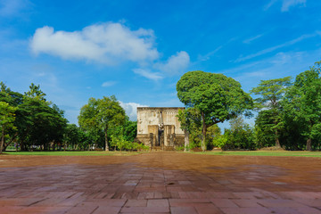 Wall Mural - Buddha in Sukhothai Province Thailand. Wat Srichum in Sukhothai Historical Park is a historic site.