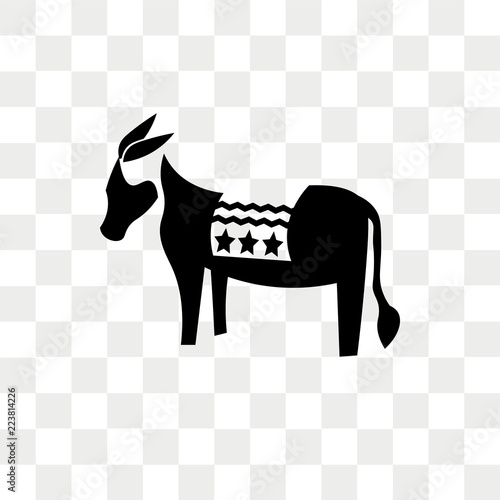 Donkey Vector Icon Isolated On Transparent Background Donkey Logo