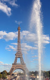 Fototapeta Paryż - View of the Eiffel Tower from the Trocadero
