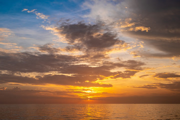 Wall Mural - beautiful beach sunset