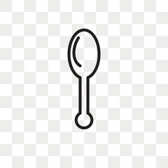 Wall Mural - Spoon vector icon isolated on transparent background, Spoon logo design