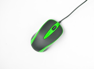 Computer mouse isolated on white background, top view.