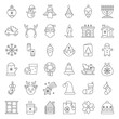 © lukpedclub - Merry Christmas set 5, outline icon editable stroke