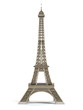Eiffel Tower metallic isolated on a white background