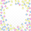 © Feliche _Vero - Vector Realistic Colorful Petals Falling on Transparent Background.  Spring Romantic Flowers Illustration. Flying Petals. Sakura Spa Design. Blossom Confetti. Design Elements for Wedding Decoration.