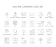 © Дмитрий Горелкин - Line icons set. Machine learning pack. Vector illustration
