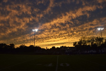 Wall Mural - Football Sunset