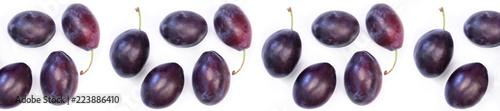 panorama purple plums large ripe