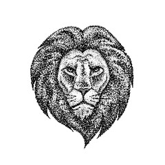 Sticker - Dotwork Lion Face