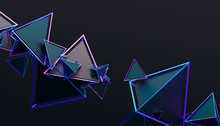Abstract 3d rendering of geometric shapes. Modern background design for poster, cover, branding, banner, placard.