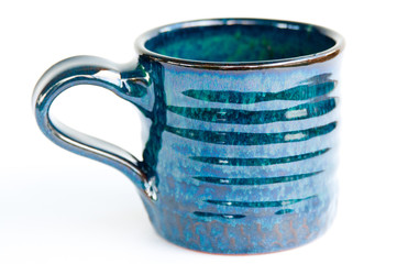 Blue handmade mug