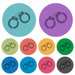 Poster - Handcuffs color darker flat icons