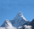 © SP Kiran - Amazing and Wonderful view of mountain Ama Dablam in the Mount Everest range, iconic peak of Everest trekking route, eastern Nepal