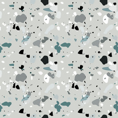 Wall Mural - Naturalistic marble floor, with the addition of granite, quartz, glass, calcite, dolomite. Seamless pattern. Vector Illustration