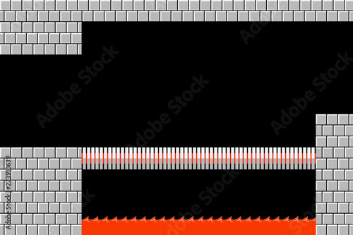 Old video game background. Vector illustration eps10 Canvas Print