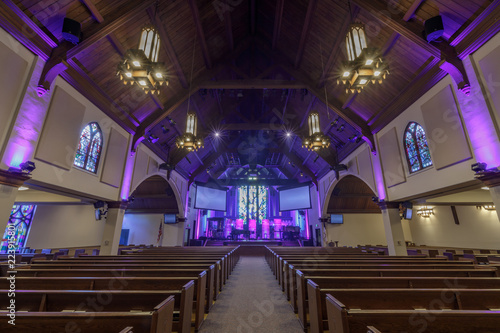 Fotografía Interior of Menlo Park Presbyterian Church also called Menlo Church