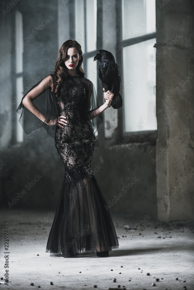 knee length dresses for ladies Dark Cottagecore Dress Dark Cottagecore Style Cottage Witch Dress