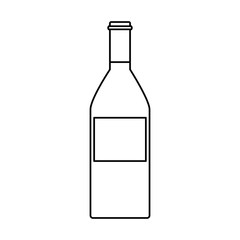 Canvas Print - wine bottle drink alcohol icon