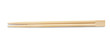 Chopsticks made of bamboo on white background, top view