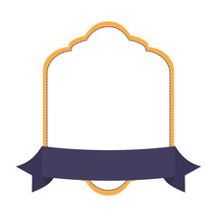 Sticker - decorative frame and ribbon 