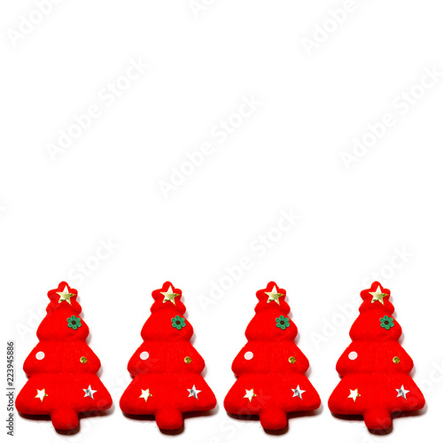 赤いクリスマスツリーを白背景の上に並べて置く Buy This Stock Photo And Explore Similar Images At Adobe Stock Adobe Stock