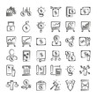 © bigpa - finance and investment icons, hand drawn icons