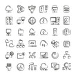 © bigpa - network and cloud computing icons, hand drawn icons