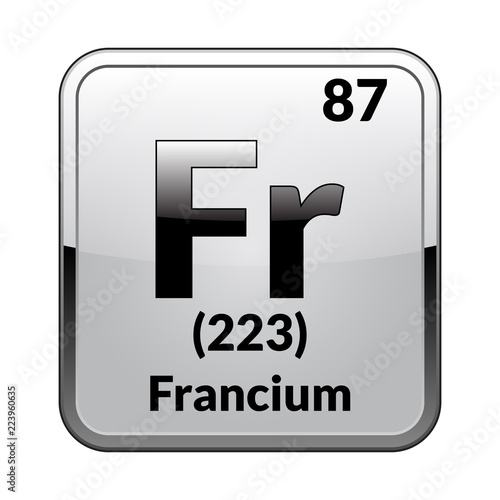 The Periodic Table Element Francium Vector Illustration Stock Vector Adobe Stock