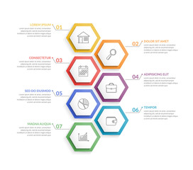 Wall Mural - 7 Steps Infographics