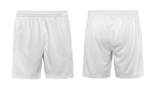 Short White Pants Isolated On White Background