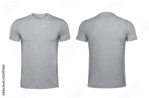 Fotomural Blank gray t-shirt isolated on white background