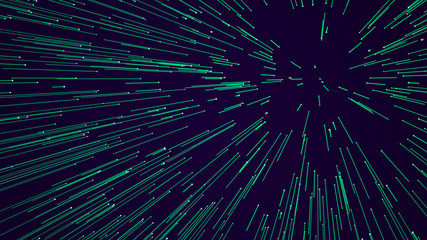 Wall Mural - abstract speed background. centric motion of star trails. 3d rendering. starburst dynamic lines or r