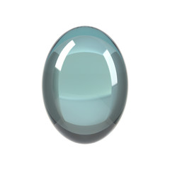 Wall Mural - Aquamarine, Jewel, Gemstone, Oval Shape