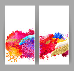 Wall Mural - bright blobs and stains. watercolor abstract background for creative design.