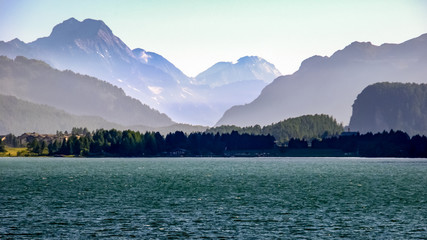 Lake Silvaplana (Silvaplanersee; Lej da Silvaplauna) is a lake in the Upper-engadin valley of Grisons, Switzerland. Together with it's neighbour Lake Sils, it's one of the largest lakes in the region