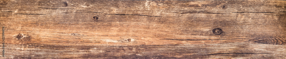 Vintage wood texture, long isolated plank background, rustic rough barn board - obrazy, fototapety, plakaty 
