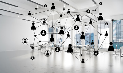networking and wireless connection as concept for effective modern business