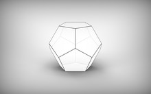 3d Illustration Of Dodecahedron Isolated On White