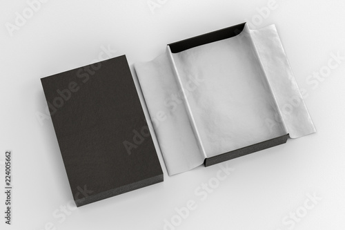 Download Gift Box Mockup With Unfolded Wrapping Paper Stock Illustration Adobe Stock