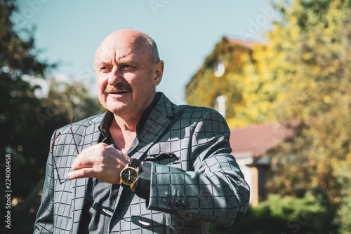Photographie Mature Americanman with a sad philosophical mood
