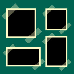 Fototapete - Set old photo frame - stock vector