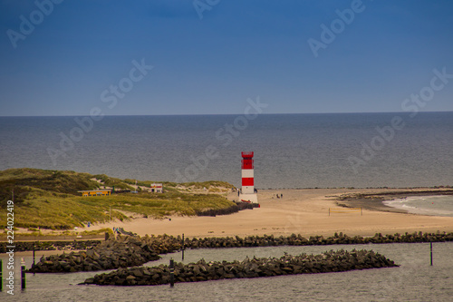 Plakat Helgoland, Niemcy Panorama View Lighthouse and coast