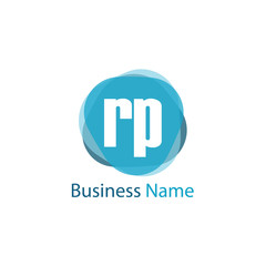 Initial Letter RP Logo Template Design