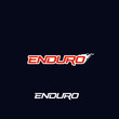 © kirlen - Enduro logo vector design. Dirt splash. Extreme off road motorcycle, dirt bike, motocross bike or mountain bike logotype template