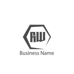 Initial Letter RW Logo Template Design