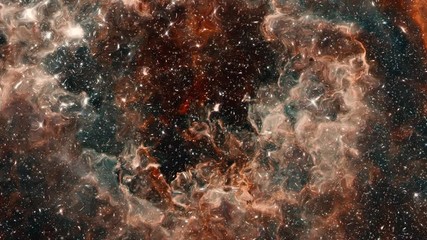 Wall Mural - Tarantula nebula star field cosmic cloud turbulence vertical panning. Contains public domain image by NASA