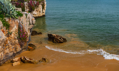 Wall Mural - Local beach in Cascais, Portugal.