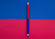 Red blue pencil on background, concept of education