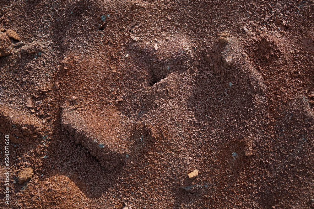 Red Ground Red earth or soil background. Tropical laterite soil background of red ...