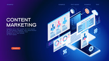 Technology Concept Content Marketing Strategy Web Banner.